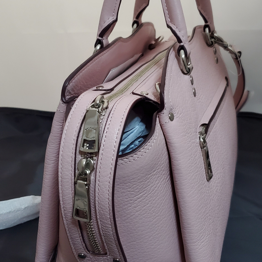 Coach Grain Leather Drew Satchel Pink Blossom - Picture 3 of 8